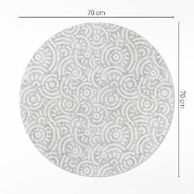 Runder teppich pvc Abstrakte orientalische Formen im Boho-Stil