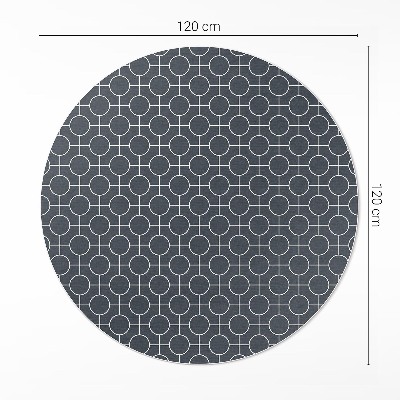 Runder teppich pvc Kreise geometrische regelmäßige Muster