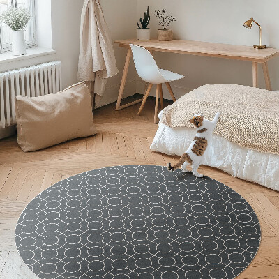 Runder teppich pvc Kreise geometrische regelmäßige Muster