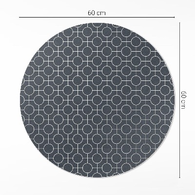 Runder teppich pvc Kreise geometrische regelmäßige Muster