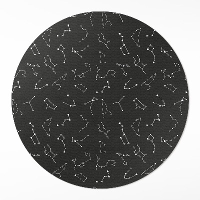 Runder vinyl teppich läufer Konstellationen Horoskop Tierkreiszeichen Universum