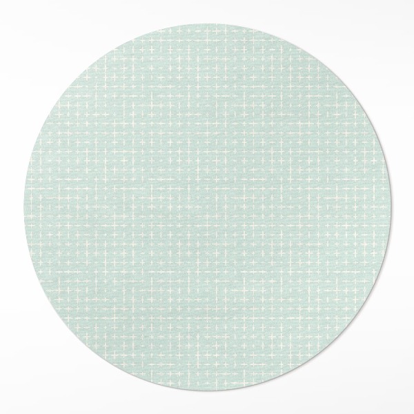Runder vinyl teppich läufer Winziges geometrisches Mosaikmuster