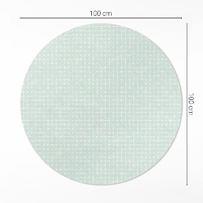 Runder vinyl teppich läufer Winziges geometrisches Mosaikmuster