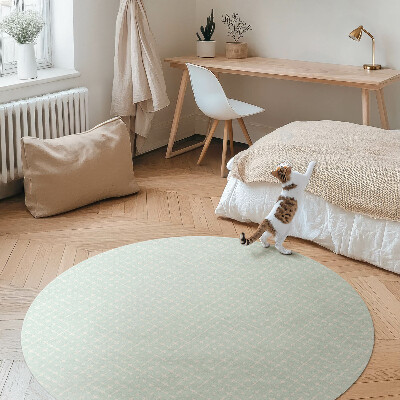 Runder vinyl teppich läufer Winziges geometrisches Mosaikmuster
