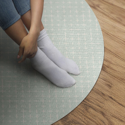 Runder vinyl teppich läufer Winziges geometrisches Mosaikmuster