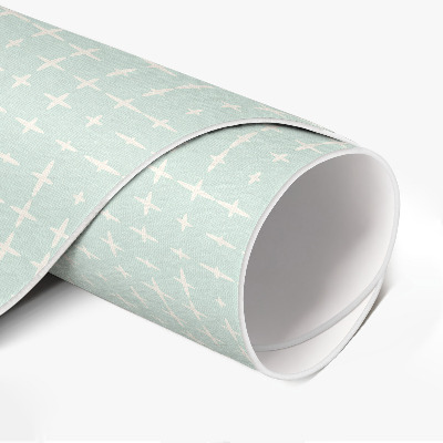 Runder vinyl teppich läufer Winziges geometrisches Mosaikmuster