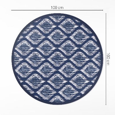 Runder vinyl teppich läufer Elegantes Stoff-Imitat-Muster