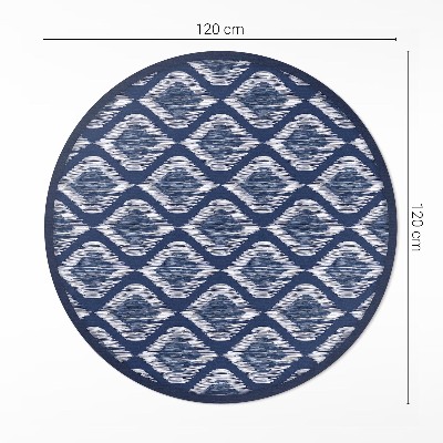 Runder vinyl teppich läufer Elegantes Stoff-Imitat-Muster