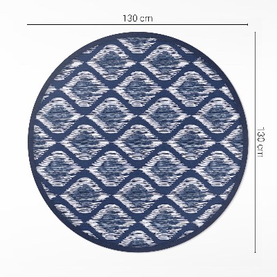Runder vinyl teppich läufer Elegantes Stoff-Imitat-Muster