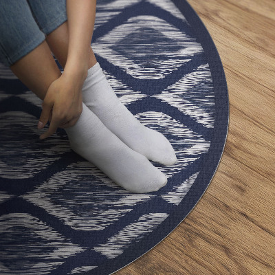 Runder vinyl teppich läufer Elegantes Stoff-Imitat-Muster