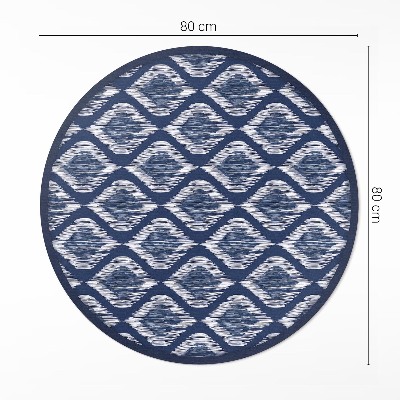 Runder vinyl teppich läufer Elegantes Stoff-Imitat-Muster
