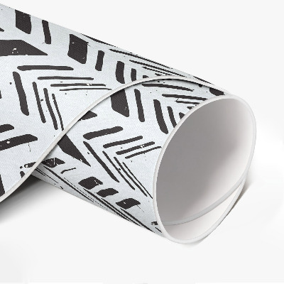 Runder teppich auf pvc Indisches Design Federn und Pfeile im Boho-Stil
