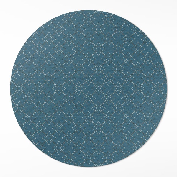 Runder vinyl teppich Feine Ornamente regelmäßiges Muster