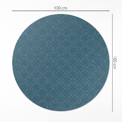 Runder vinyl teppich Feine Ornamente regelmäßiges Muster