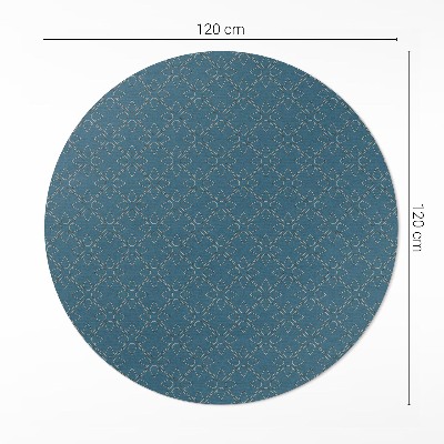 Runder vinyl teppich Feine Ornamente regelmäßiges Muster