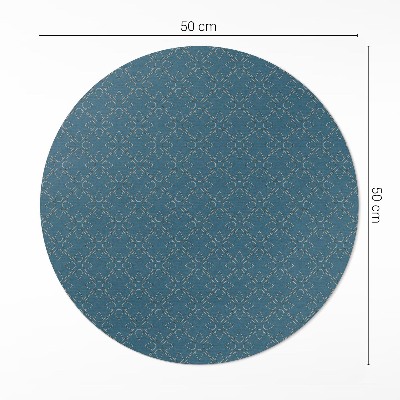 Runder vinyl teppich Feine Ornamente regelmäßiges Muster