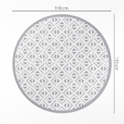 Runder teppich auf pvc Geometrisches minimalistisches Muster