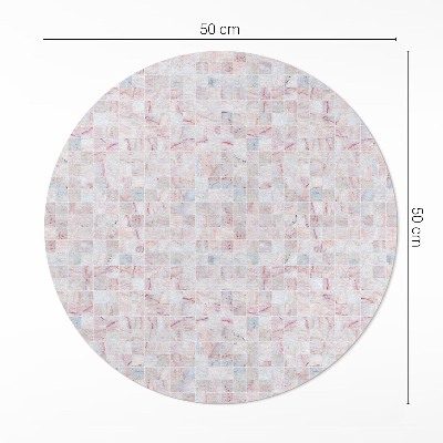 Runder teppich pvc Winzige Mosaik-Steinfliese