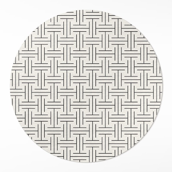Runder teppich pvc Regelmäßige Linien minimalistisches Labyrinth
