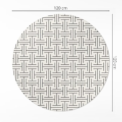Runder teppich pvc Regelmäßige Linien minimalistisches Labyrinth
