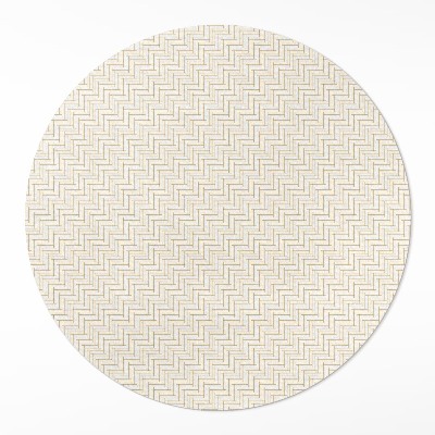 Runder vinyl teppich Winziges Parkett minimalistisches Fischgrätenmuster