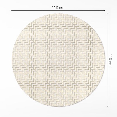 Runder vinyl teppich Winziges Parkett minimalistisches Fischgrätenmuster