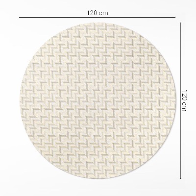 Runder vinyl teppich Winziges Parkett minimalistisches Fischgrätenmuster