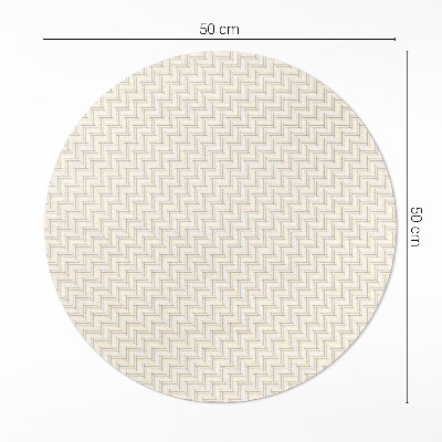 Runder vinyl teppich Winziges Parkett minimalistisches Fischgrätenmuster