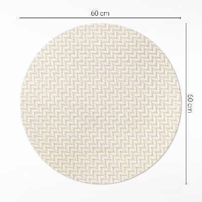 Runder vinyl teppich Winziges Parkett minimalistisches Fischgrätenmuster