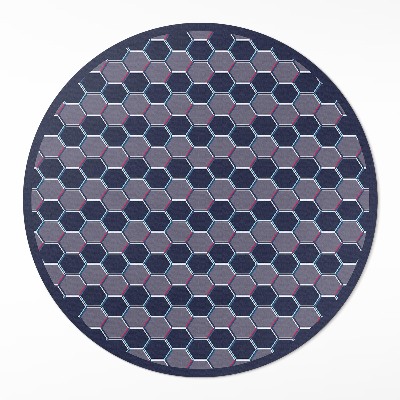 Runder pvc teppich Sechsecke 3D winziges Mosaik