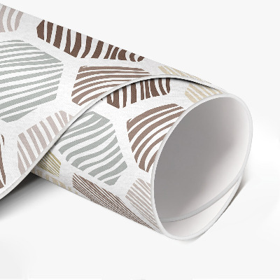 Runder teppich pvc Gemusterte Sechsecke in Pastell-Boho-Farben