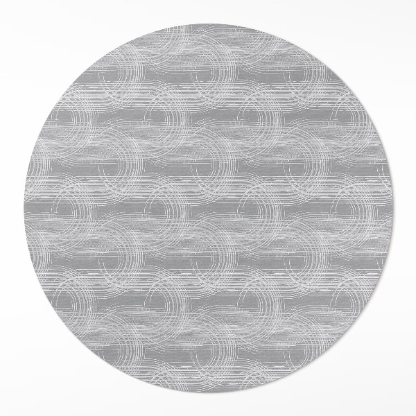 Runder pvc teppich Regelmäßige Kratzer im Boho-Stil