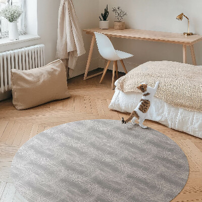 Runder pvc teppich Regelmäßige Kratzer im Boho-Stil