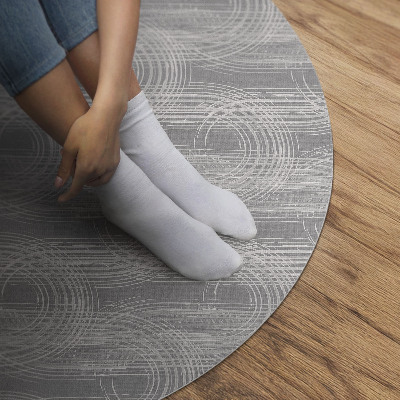 Runder pvc teppich Regelmäßige Kratzer im Boho-Stil