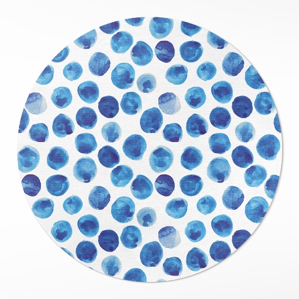 Runder teppich pvc Aquarell-Punkte gemalte Formen