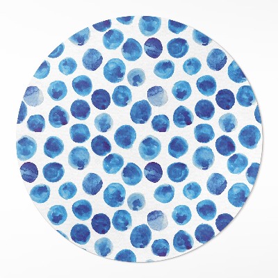 Runder teppich pvc Aquarell-Punkte gemalte Formen
