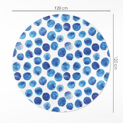 Runder teppich pvc Aquarell-Punkte gemalte Formen