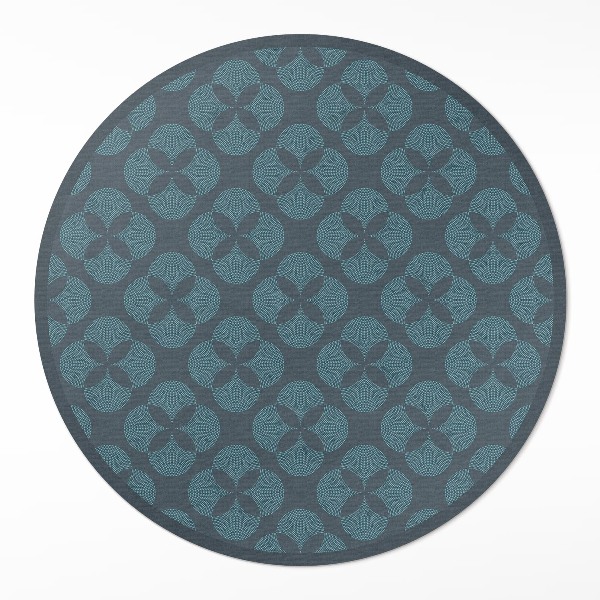 Runder vinyl teppich Geometrisches Quatrefoil-Muster