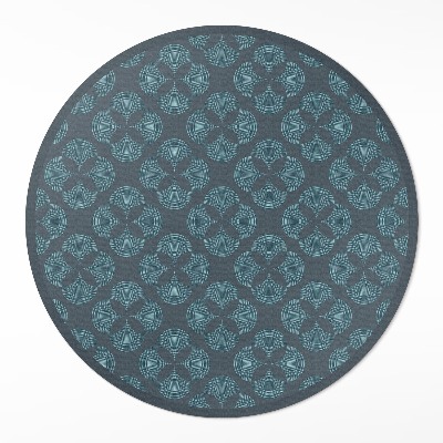 Runder vinyl teppich Geometrisches Quatrefoil-Muster