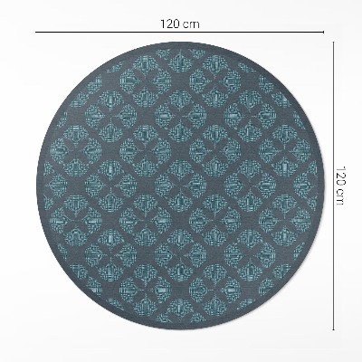Runder vinyl teppich Geometrisches Quatrefoil-Muster