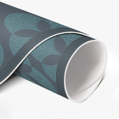 Runder vinyl teppich Geometrisches Quatrefoil-Muster