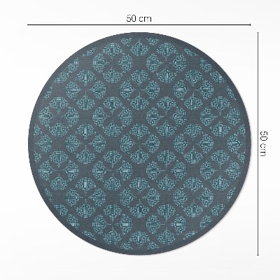 Runder vinyl teppich Geometrisches Quatrefoil-Muster