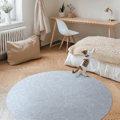 Runder pvc teppich Minimalistisches Blätter-Muster