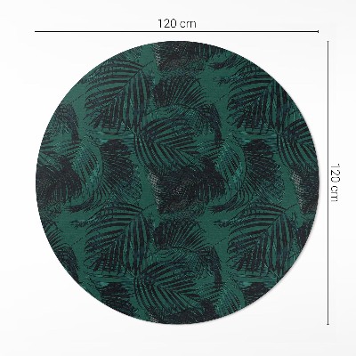 Runder vinyl teppich läufer Tropische Dschungelblätter