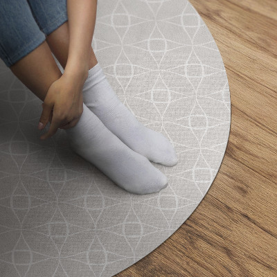 Runder vinyl teppich Lineares Muster minimalistische Dekoration
