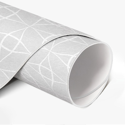 Runder vinyl teppich Lineares Muster minimalistische Dekoration