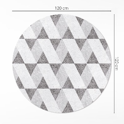 Runder teppich auf pvc Geometrische Steinfliesen