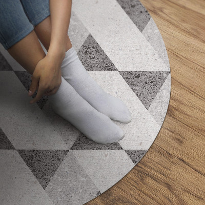 Runder teppich auf pvc Geometrische Steinfliesen