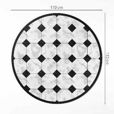 Runder pvc teppich Mode Marmor Design Fliesen