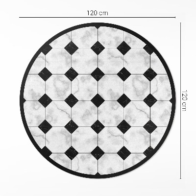 Runder pvc teppich Mode Marmor Design Fliesen